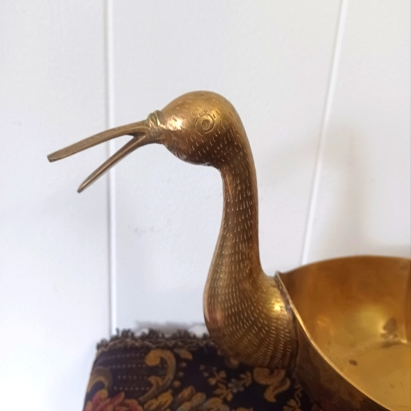 Vintage Brass Duck Bowl - Picture 3 of 7